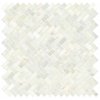Msi Greecian White Herringbone Pattern SAMPLE Polished Marble Mesh-Mounted Mosaic Tile ZOR-MD-0453-SAM